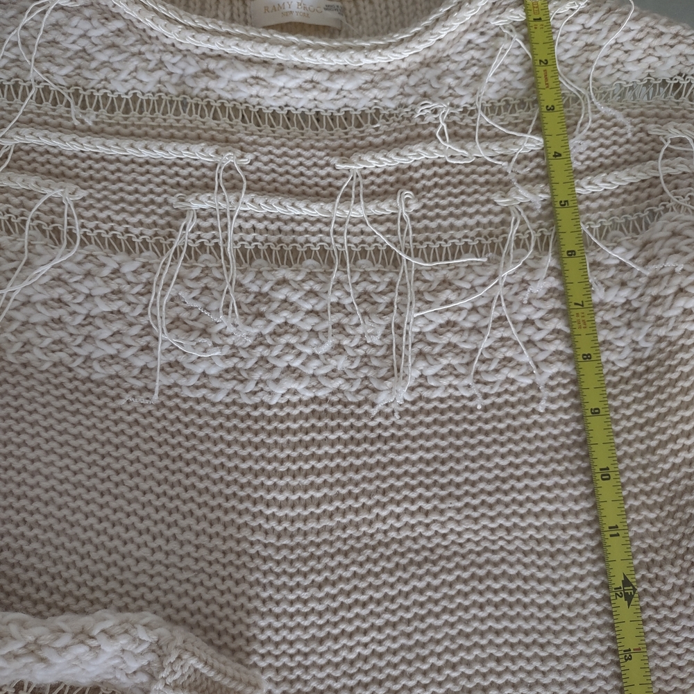Ramy Brook Cream merino Wool Knit Sweater - Picture 5 of 8